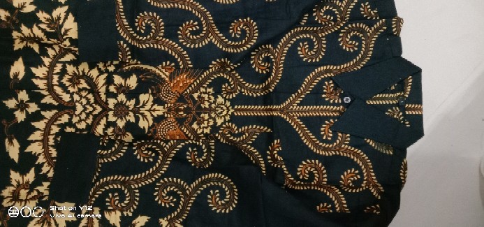 Batik Couple Keluarga Sania Ruffle Ori Ndoro Jowi Dnt Motif Pari Mataram