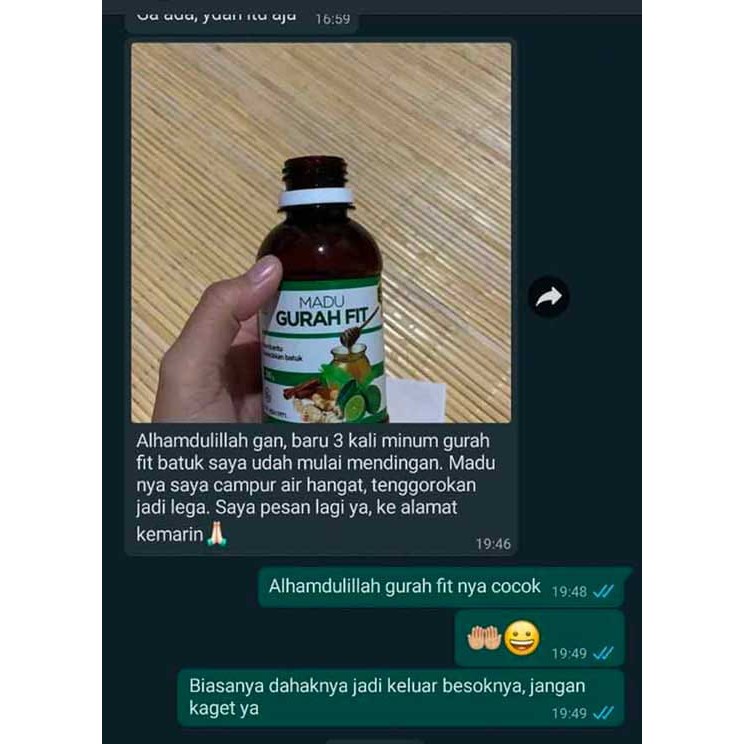 [Bisa COD] MADU GURAH FIT ASLI ORIGINAL GURAHFIT MADU Untuk Bronkitis, Radang Tenggorokan, Batuk dll | Madu GURAH FIT Asli Original