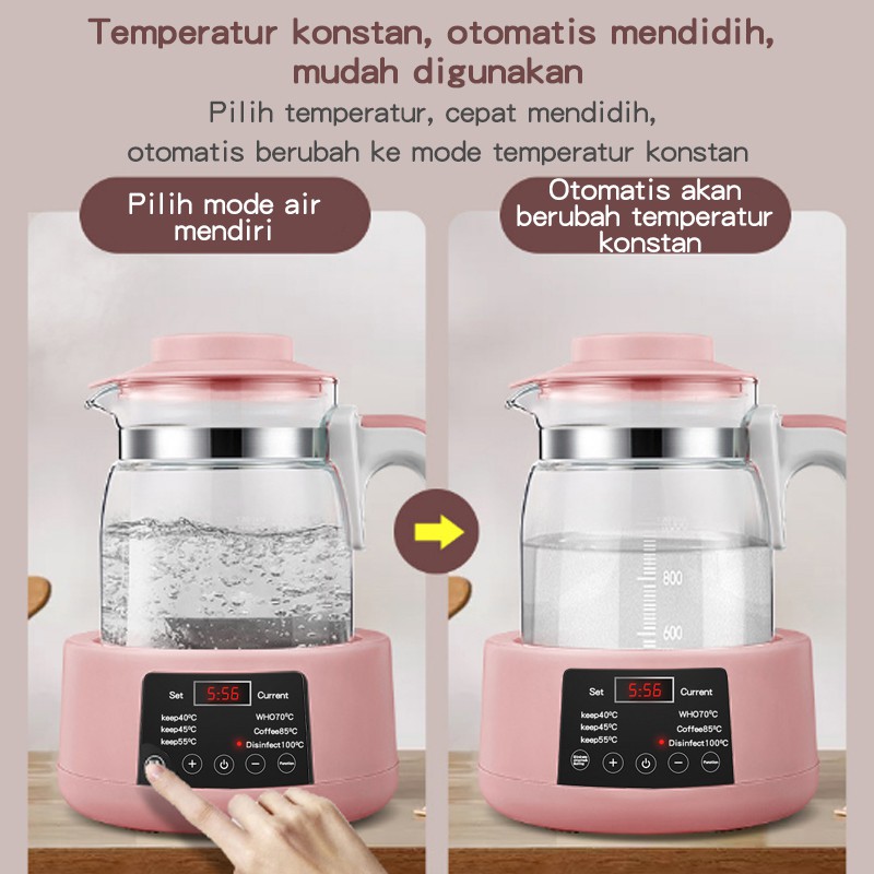 Elektronik HRHWH01PK Multifungsi Teko Kettel Electrik/Pemanas Air Elektrik/Smart Kettle