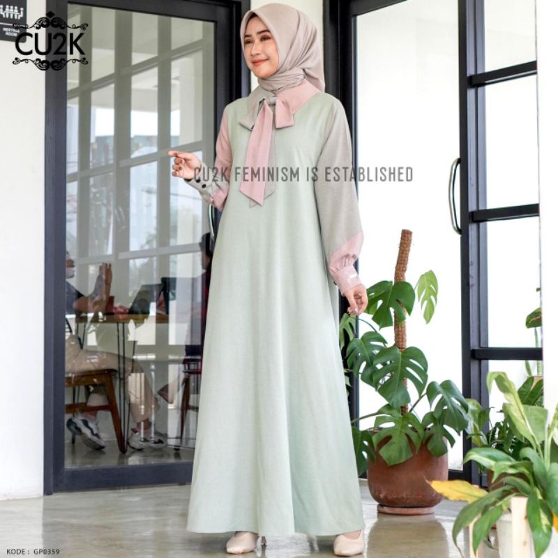 Dress Cu2k Terbaru Gamis Wanita Modern Original Brand Cucuk Feminism Is Established Fashion Muslimah
