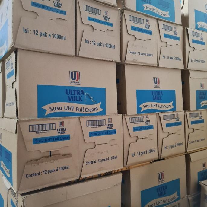 

Susu ULTRA milk uht full cream 1L /DUS plain Putih KARTON ISI 12 LITER