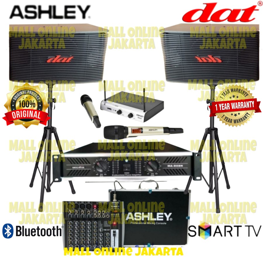 Paket karaoke Dat 10 inch Sound system Power Ashley 6 Channel ak100