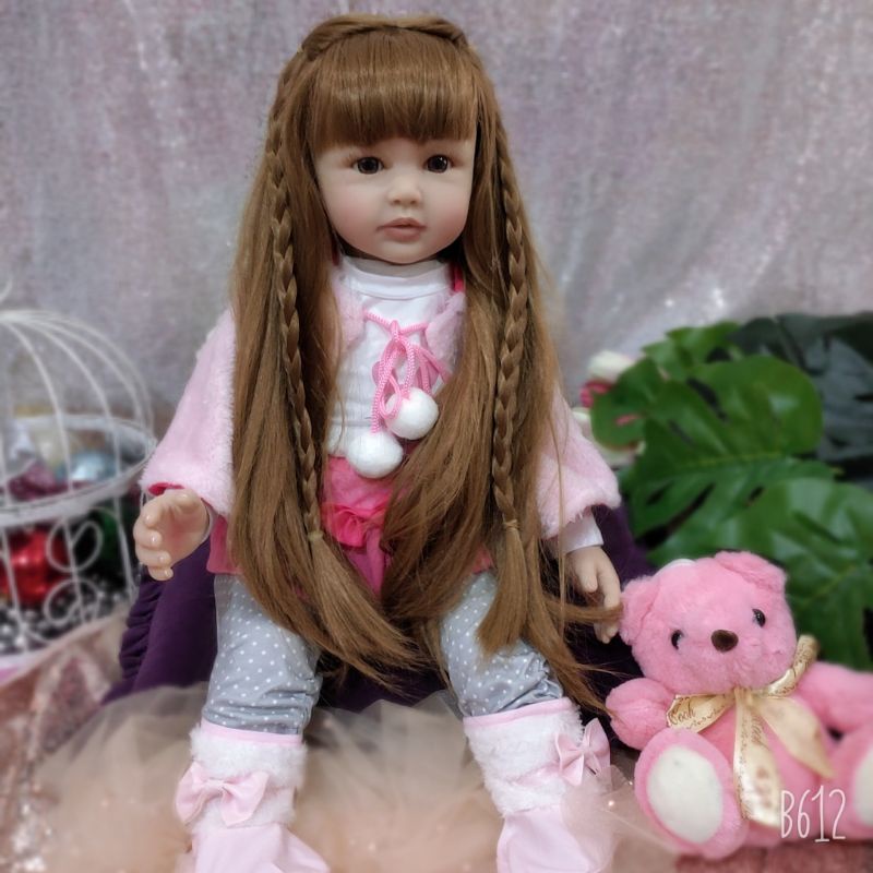 Ready Boneka Bayi Silikon Reborn Mewah Premium 60 cm Jumbo Super Cantik Original