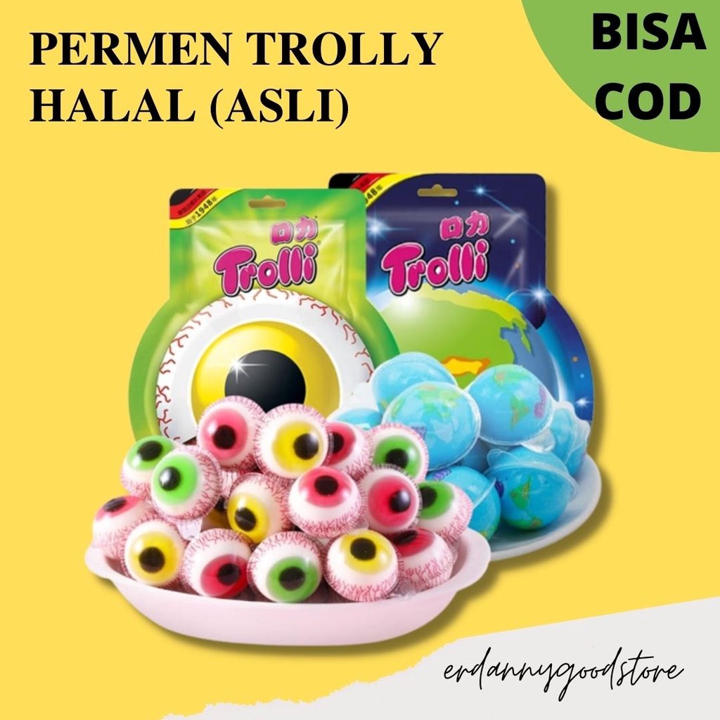 PROMO OPENING BESAR-BESARAN ✅ [erdannygoodstore] DIJAMIN HALAL PERMEN TROLLY ASLI ISI SELAI (VARIAN 
