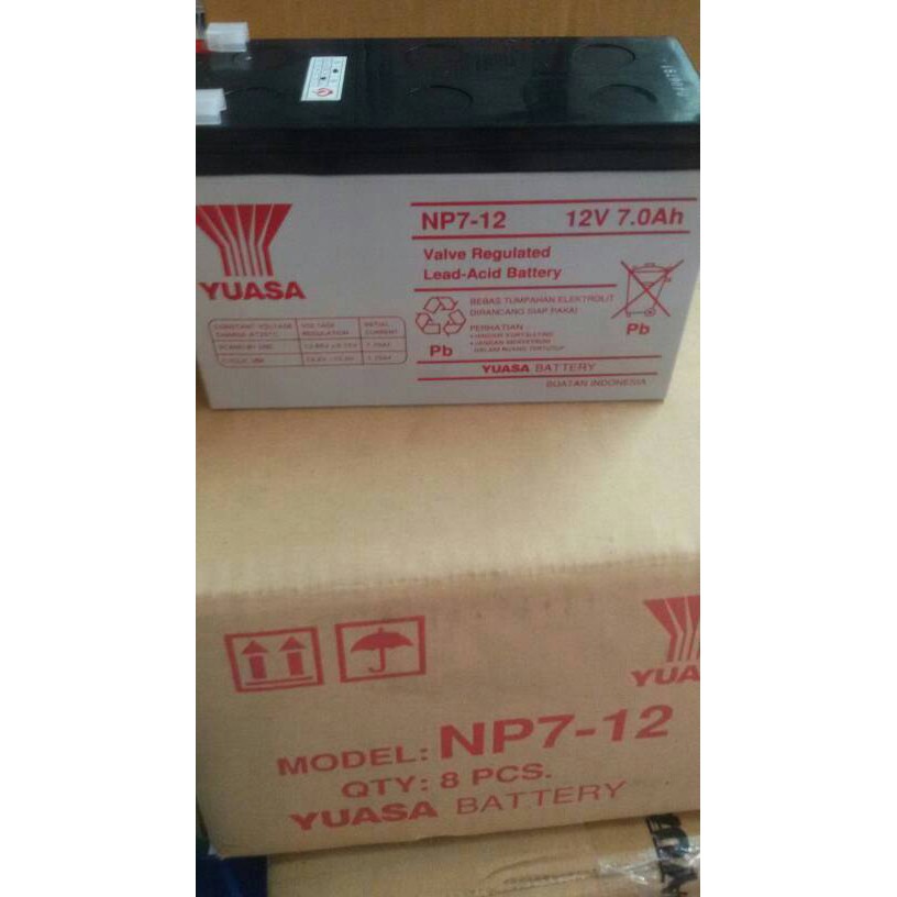 Jual aki ups, aki sepeda, aki lift, yuasa np7-12 Diskon