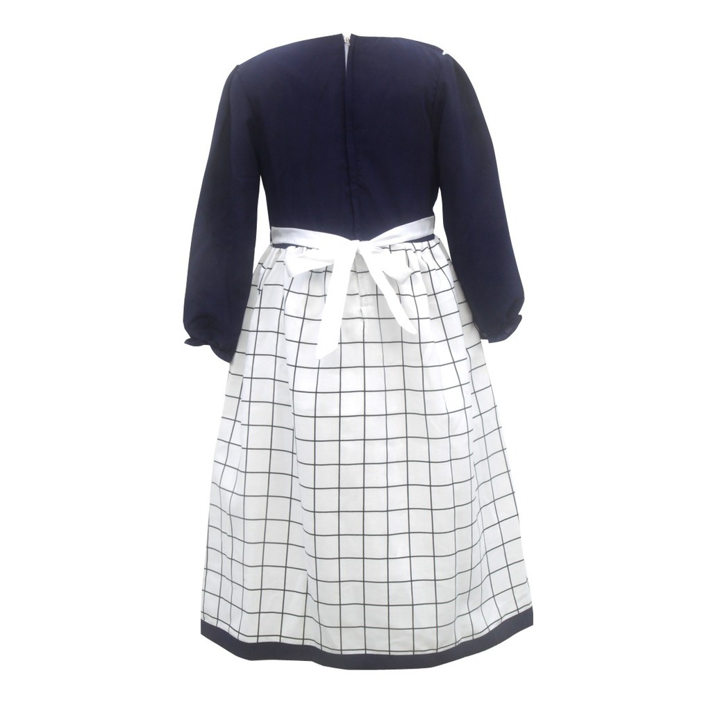 Two Mix Baju Muslim Anak Perempuan Motif Kotak -  Gamis Anak Perempuan Usia 1-12 Tahun 4146-5