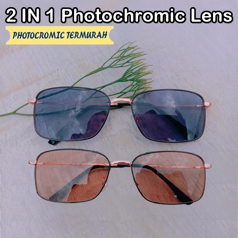 NEW Kacamata Photocromic Wanita Pria Berubah Warna Frame Optik Vintage Fashion Import Korean PREMIUM  Warna warni Kacamata Fashion Wanita Kacamata Gaya Dewasa dan Remaja Kacamata Fotokromik Sunglasses Kacamata Termurah