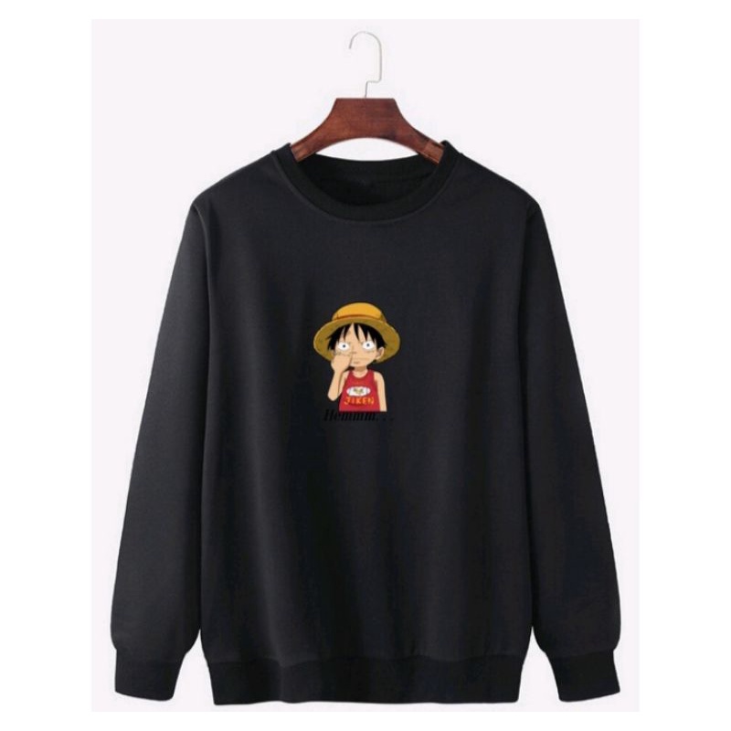 Sweater Crewneck one piece lengkap gmbar luffy