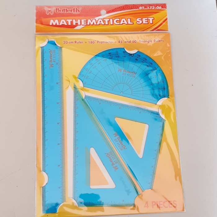 

Produk Penggaris Matematika Set Butterfly 20 Cm Trendi
