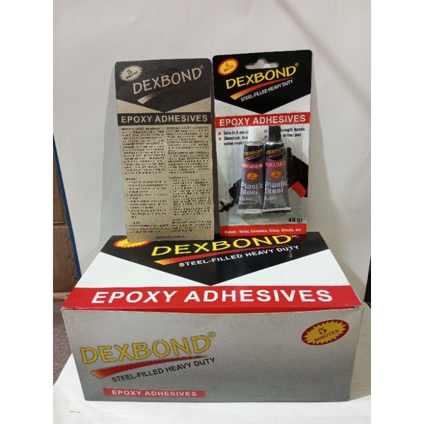 

PROMO TERMURAH SELUSIN ISI 12PCS LEM DEXBOND 5 MENIT EPOXY HARDENER STEEL FILLED HEAVY DUTY 48GRAM ORIGINAL 100%