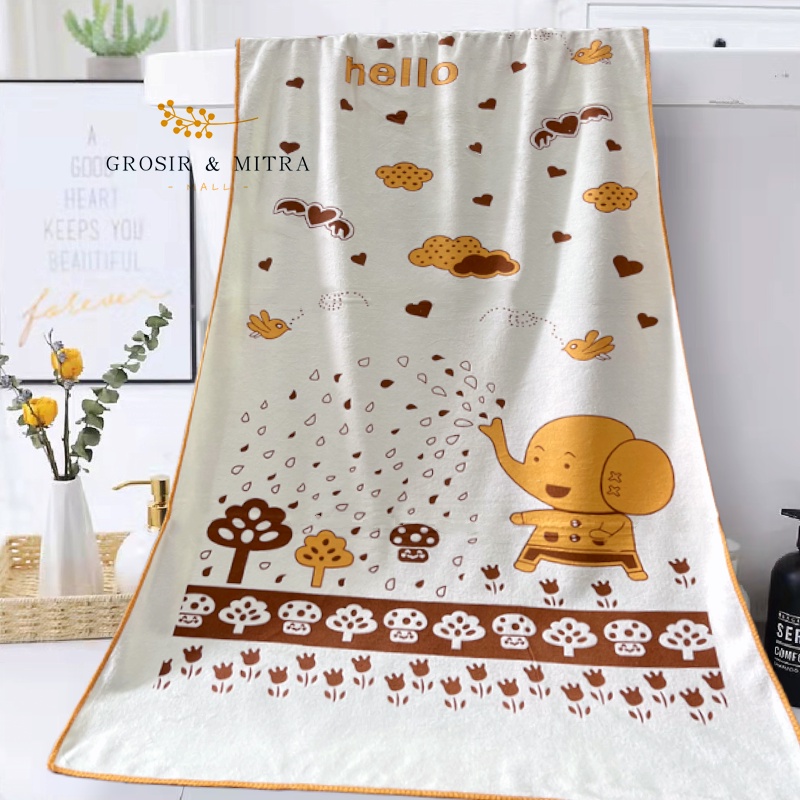 Handuk Bayi Unisex Handuk Anak Handuk Microfiber Lembut Daya Serap Tinggi 50X100cm  Dan 60x120cm Perlengkapan Kamar Mandi Handuk Mandi Anak Baby Lembut Handuk Murah Washlap Bayi Baby Putih