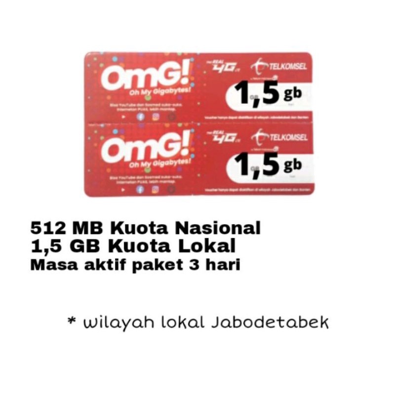 Voucher Telkomsel 1,5GB