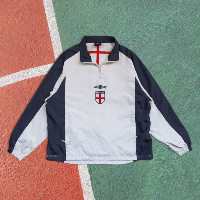 UMBRO ENGLAND HALF ZIP WINDBREAKER JACKET