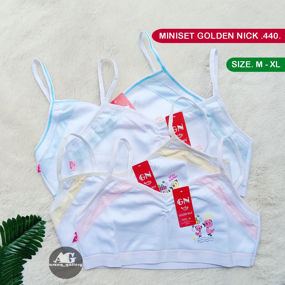 MINISET GOLDEN NICK SA 440 | Kaos Dalam Anak Remaja Tali Kecil | Miniset Anak Perempuan | Pakaian Dalam Anak Perempuan