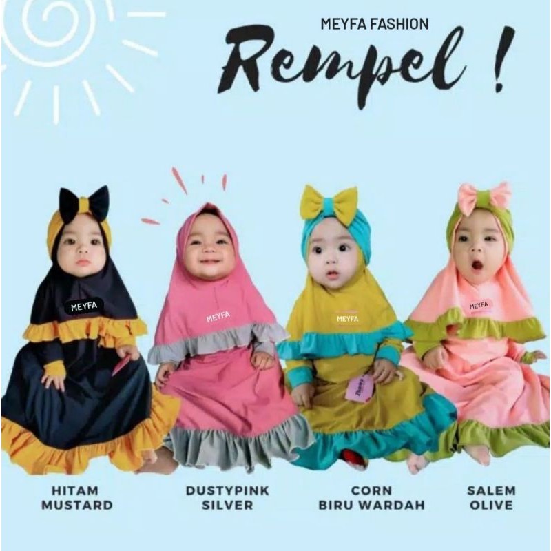 Baju Gamis Anak Perempuan Set Hijab Pita Anak Perempuan