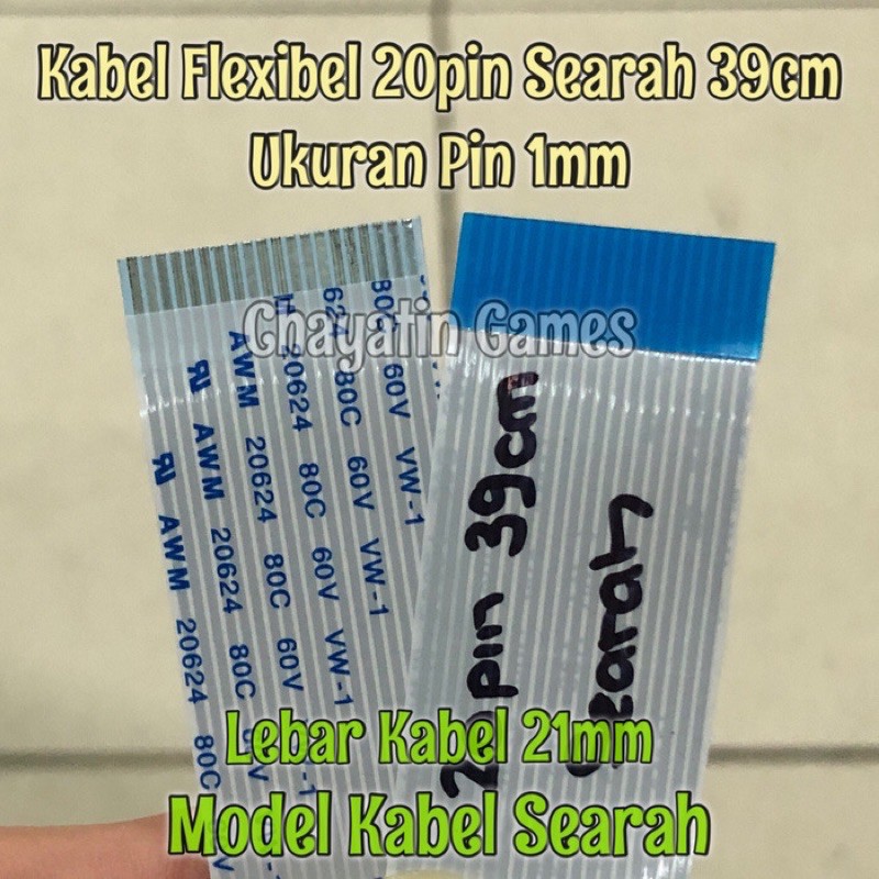 Kabel Flexibel 20 Pin Kasar Searah Panjang Varian- Ukuran Pin 1mm