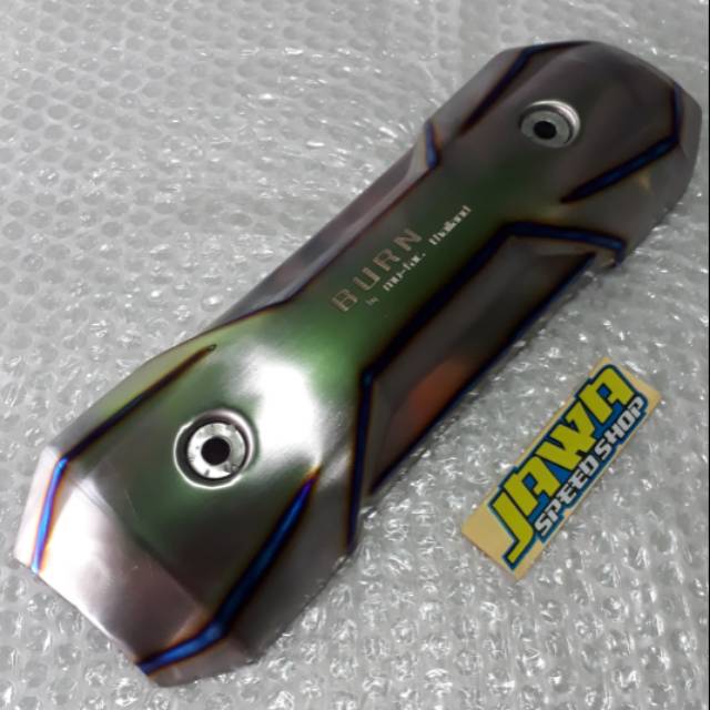 Tameng knalpot zoomer titanium burn mufact thailand beat scopy vario 110