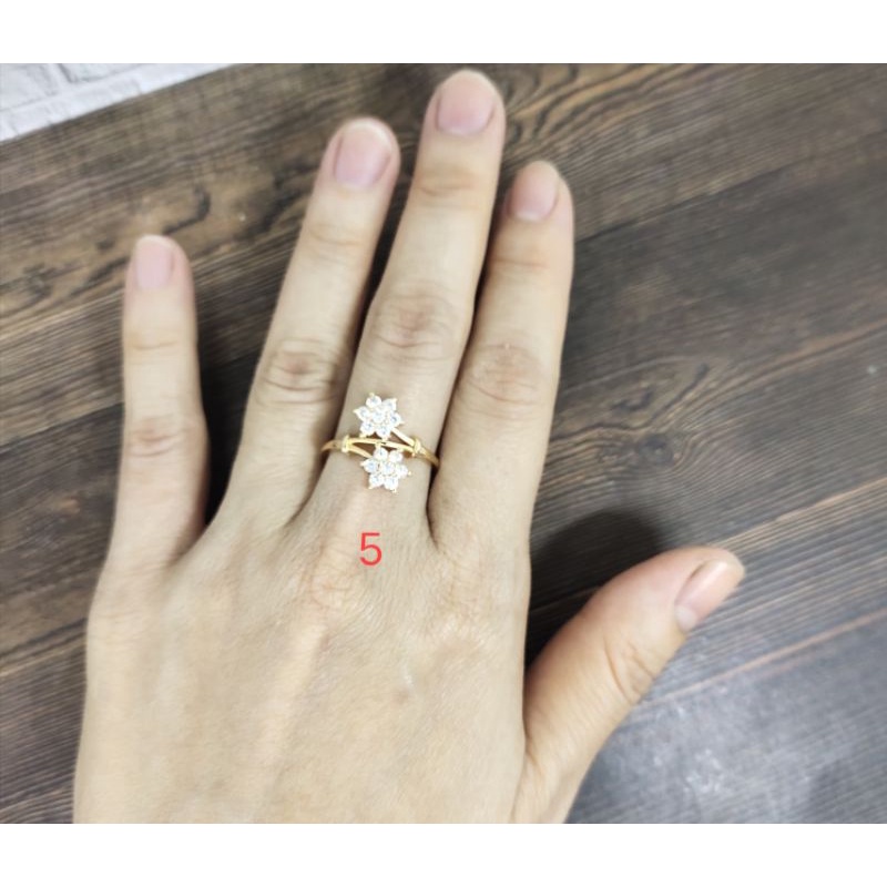 Fifi Fashion Cincin Cantik Xuping Fashion Aneka Model Perhiasan Lapis Emas 18K C035