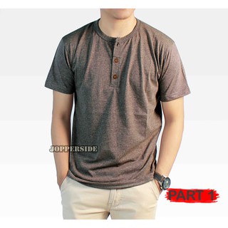 [ COD PABRIK ] Jopperside kaos pria / kaos polos pria / kaos distro kancing henley premium pria tb2