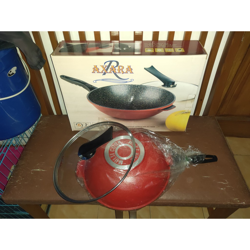 Wok Pan merk Axara Original 100% - Merah