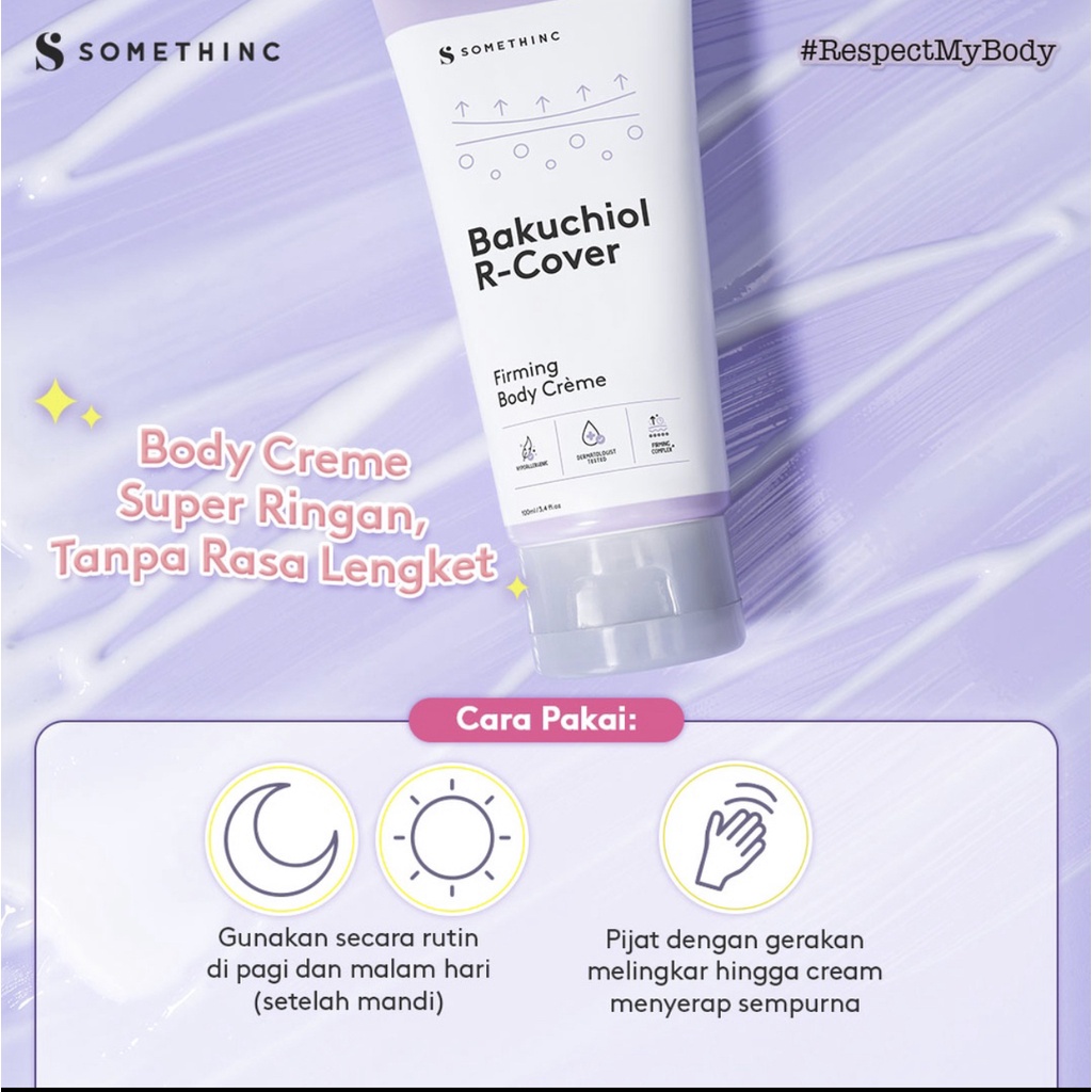 SOMETHINC Bakuchiol R-Cover Firming Body Crème - Krim Menyamarkan Strech Mark