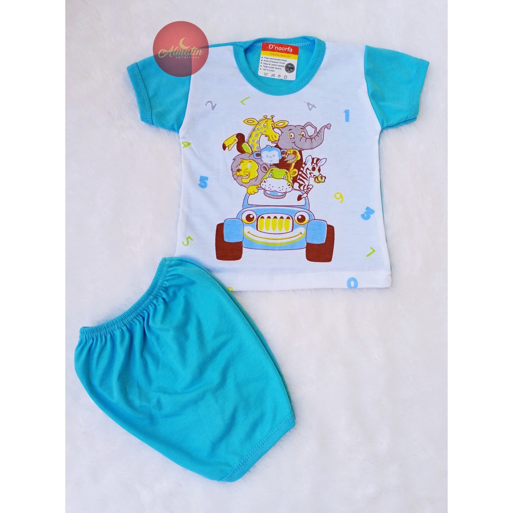 COD Setelan Baju Bayi  Lengan Pendek / 3 Stel Kaos Oblong Anak / Baju Bayi Harian