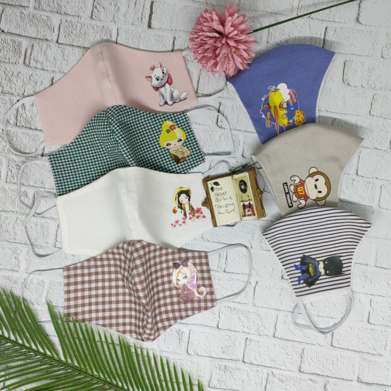 Masker Kain Anak Motif Karakter Kartun Earloop Non Medis 3 Masker Kain Anak Motif Karakter Kartun Earloop Non Medis 3