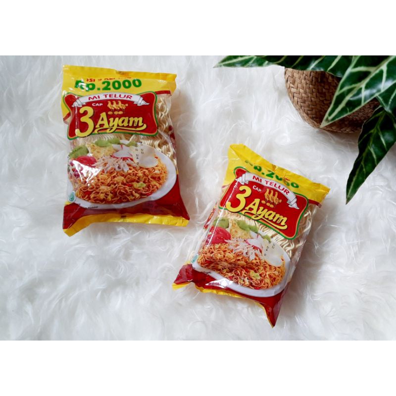 

Mie Telur Cap 3 Ayam / Sakura Mie / Eko mie 120gr (isi 2 keping)