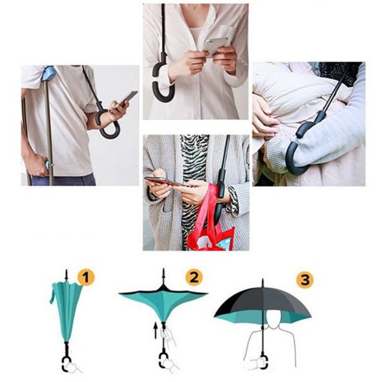 Payung Terbalik Reverse Kazbrella Umbrella Gagang C