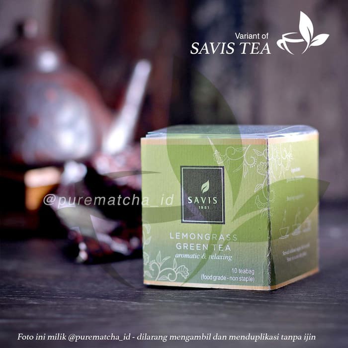 

Savis Tea - Premium Lemongrass Green Tea 10 Teabags Teh Sereh [Box] - tth1405