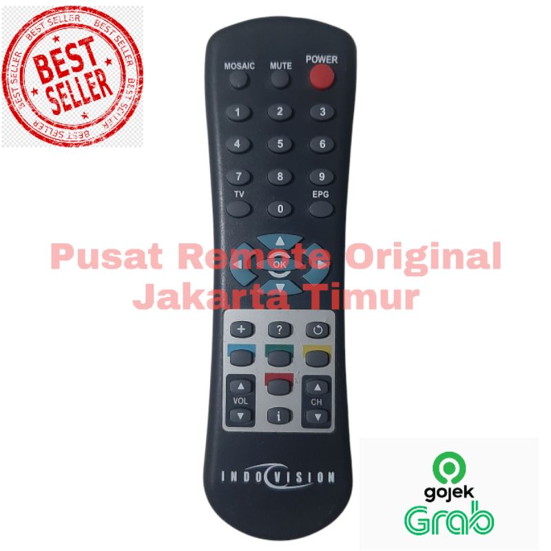 REMOTE REMOT RECEIVER INDOVISION PARABOLA ORIGINAL ASLI KODE 03