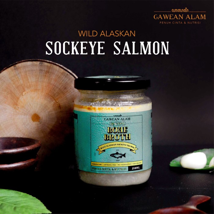 

FLASH SALE - WILD ALASKAN SOCKEYE SALMON BONE BROTH - KALDU SALMON SOCKEYE ALASKA - BENING