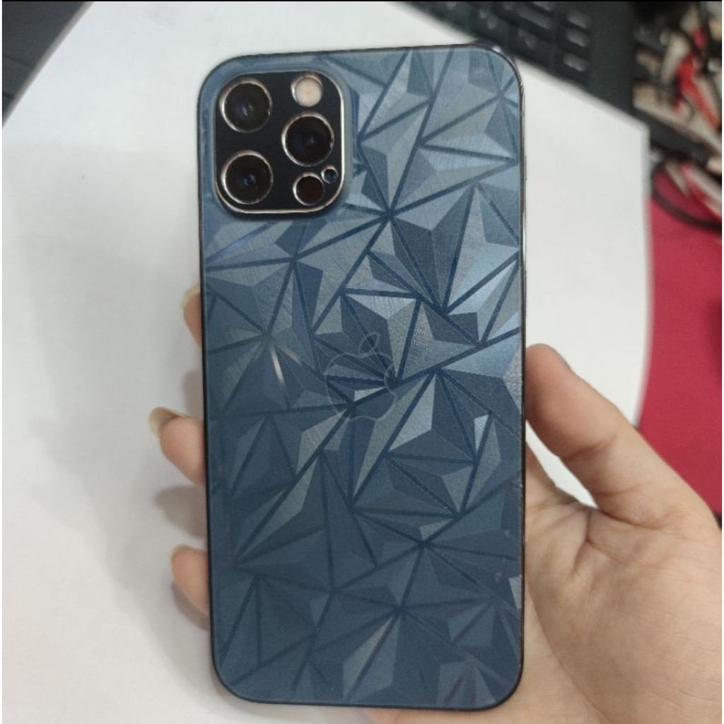 BACK SKIN DIAMOND 3D ANTI GORES BELAKANG IPHONE 6 7 8 Se2 X Xr Xs max 12 13 MINI 11 12 13 14 PRO MAX 14 PLUS