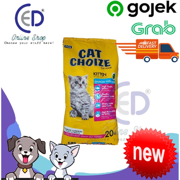 Makanan kucing Cat Choize Kitten Salmon 20kg ( Gosend &amp; Grab )