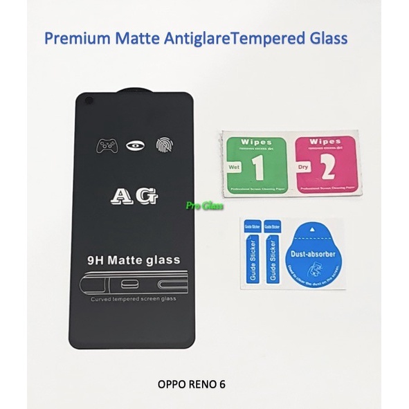 OPPO RENO 6 FULL COVER ANTI GLARE / DOFF Premium Tempered Glass