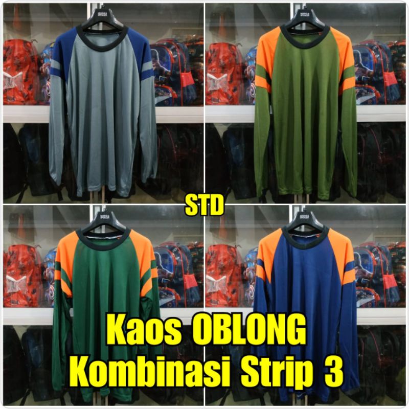 Kaos Basahan Kerja, Kaos Tani Lengan Panjang,  Kaos Kerja Proyek,  Kaos Kerja Bangunan (STRIP STD)