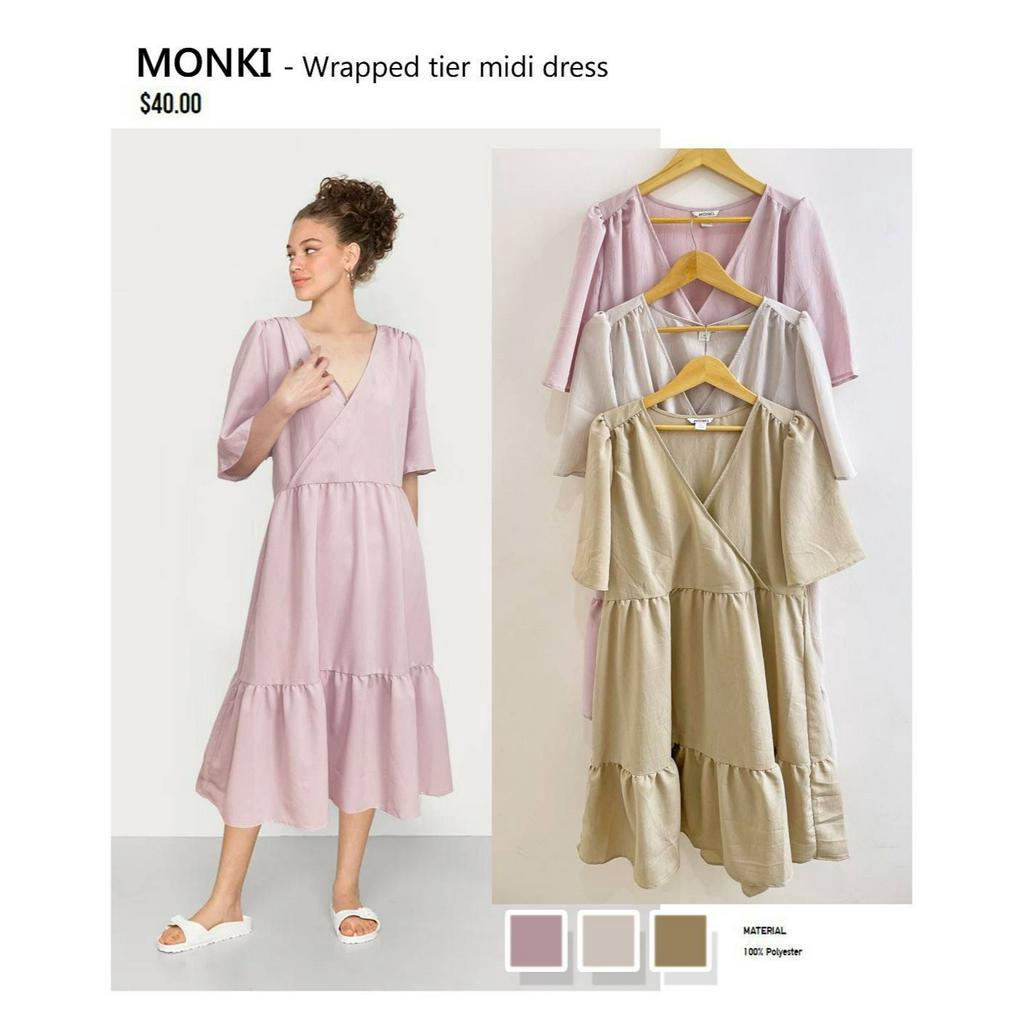 MNK midi wrap dress