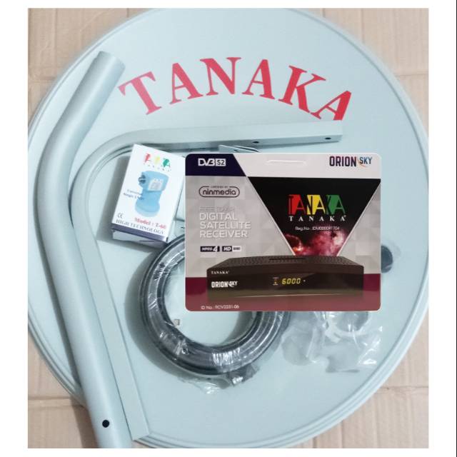 Antena parabola tanaka 45cm receiver tanaka orionsky full hd recomendasi bebas iuran