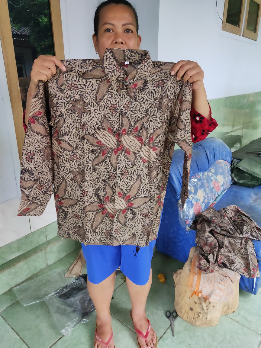 Bswart Batik Hrb026 Kenongo Hem Pendek Padi Pekalongan M L Xl Batik Pria Murah Modern Grosir Eceran