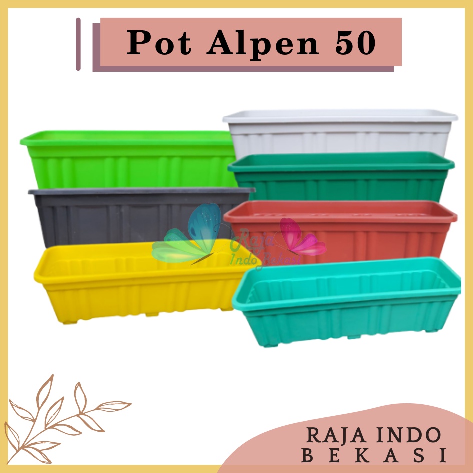 Pot Panjang Alpen 50 Putih Hitam Hijau Coklat Merah Bata Pot Bunga Segi Panjang 50cm 70cm Pot Panjang Hw Highway High Way 55 Pot Panjang Plastik Putih Murah Gantung - Pot Panjang 50