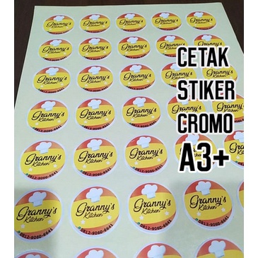 

Cetak Stiker Label Kemasan Cromo / Kromo A3+ Print + Cutting Sticker