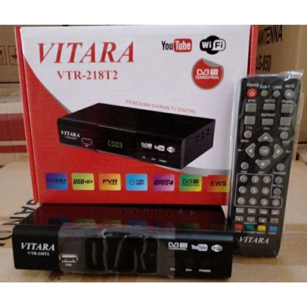 SET TOP BOX DVB T2 PENANGKAP SIARAN TV DIGITAL BOX TV DIGITAL DVB-T2