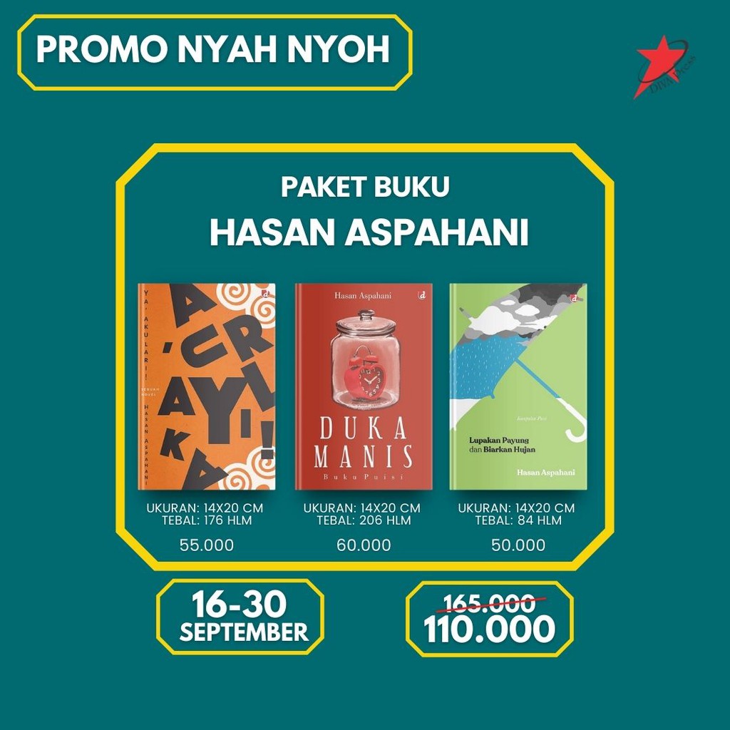 Jual Paket Buku Hasan Aspahani Judul Duka Manis Dan Ya Aku Lari Lupakan Payung Dan Biarkan