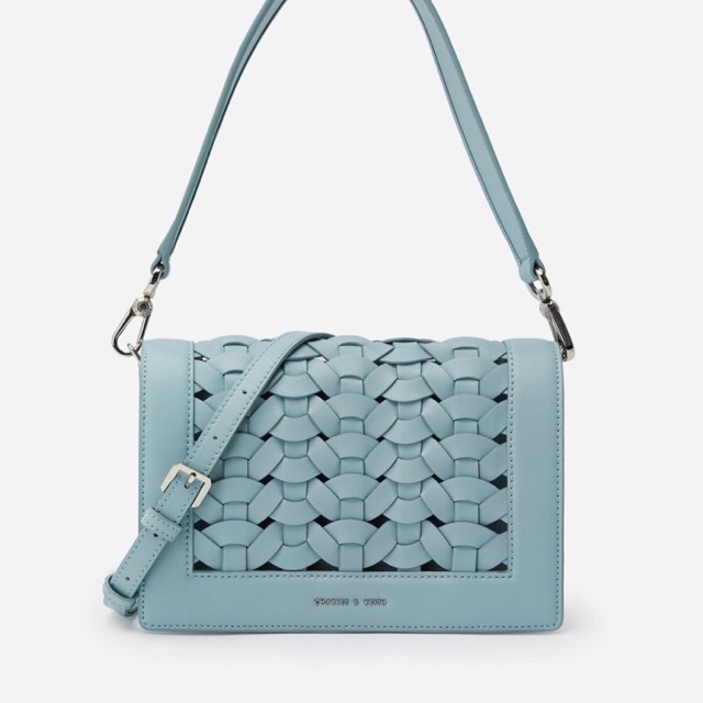 CK WOVEN SHOULDER BAG
