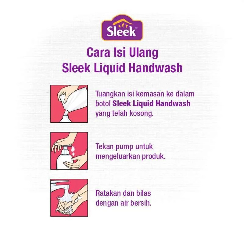 Sleek Hand Wash Lemon 4L Sabun Cuci Tangan 4L Jerigen antibacterial Vit E