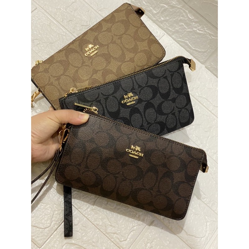 Pounch Coach Dompet Wanita Terbaru Dompet genggam Hp Murah 2 Ruang PROMO SHOPEE