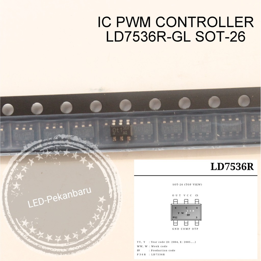 IC PWM CONTROLLER LD7536RGL LD7536R LD7536 36R LD 7536