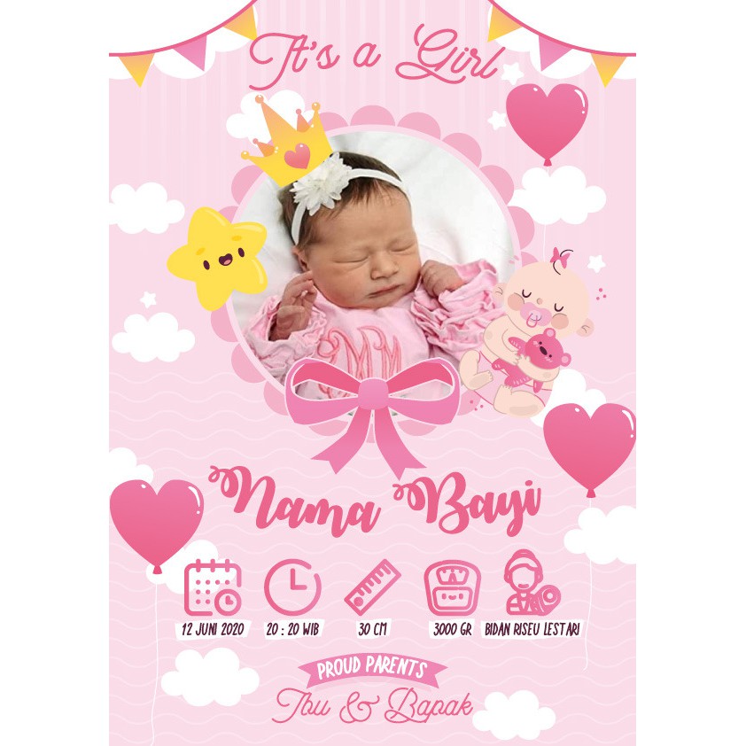 Cetak Biodata foto Bayi Newborn Bayi Baru Lahir Kutawaringin Soreang