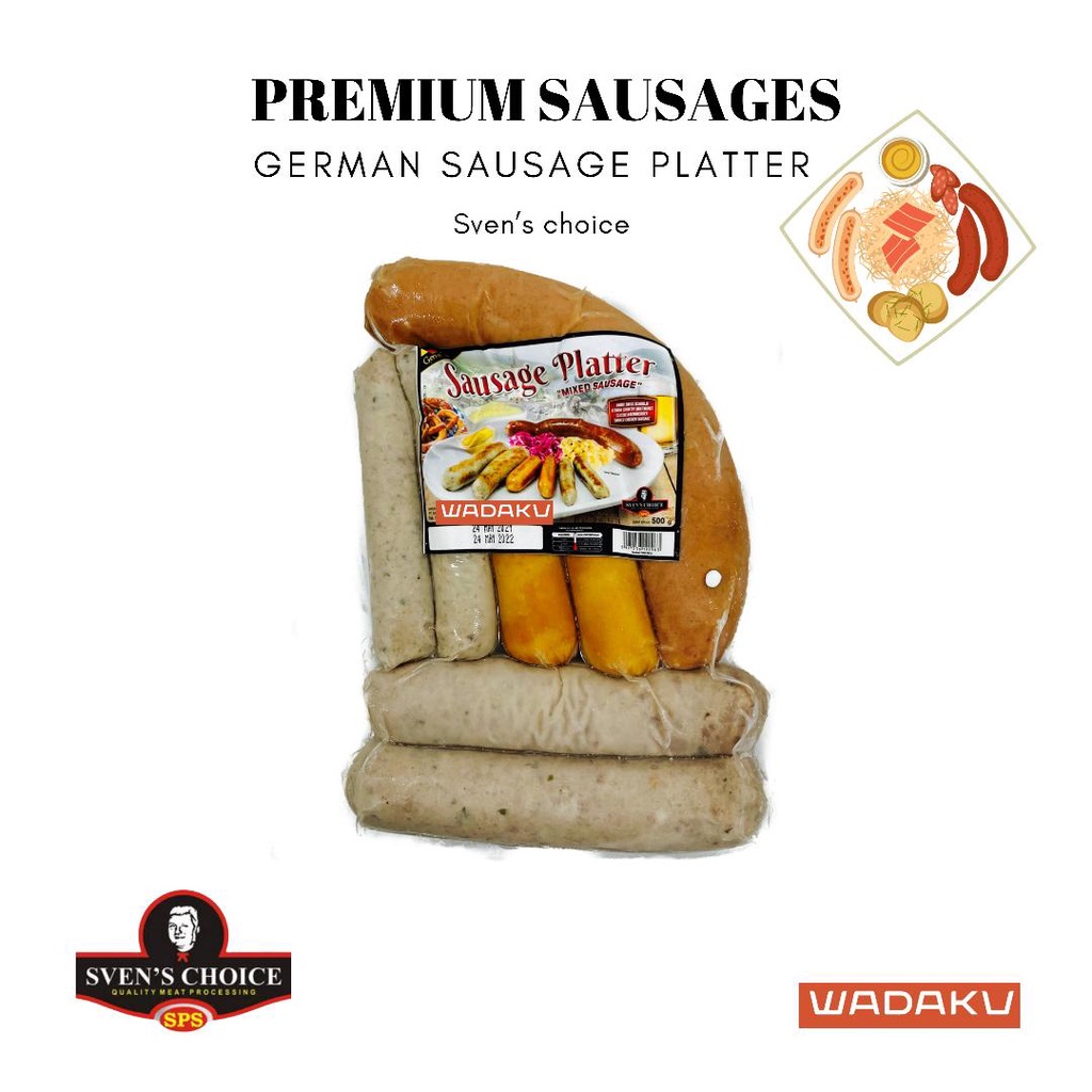 

Premium German Sausage Platter Svenschoice isi 4 macam sosis 500gr