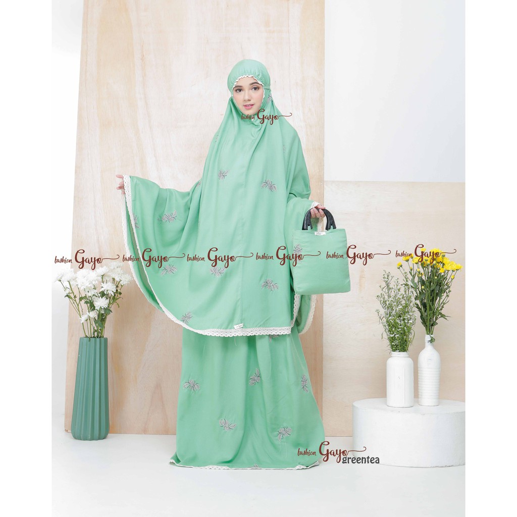 Mukena bali katun rayon bordir dewasa Khumairaseries